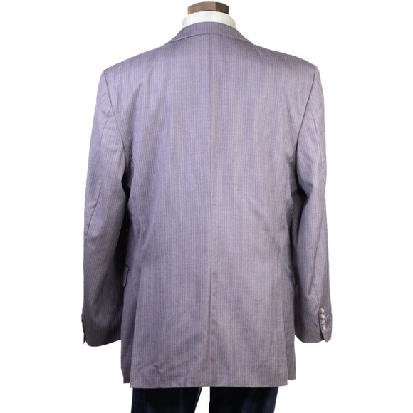 Jones New York Mens Suit Jacket 44L Blazer Gray Pinstripe Business Formal - Picture 3 of 12